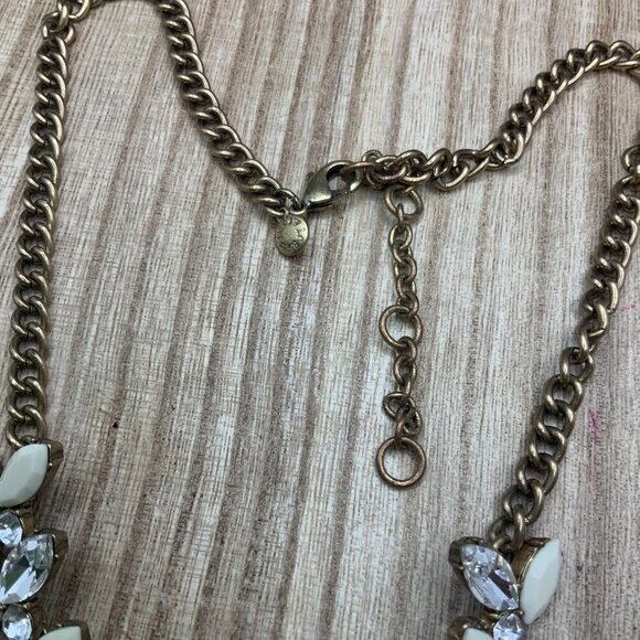 J. Crew Crystals Gold Tone Clusters Necklace - Picture 5 of 8
